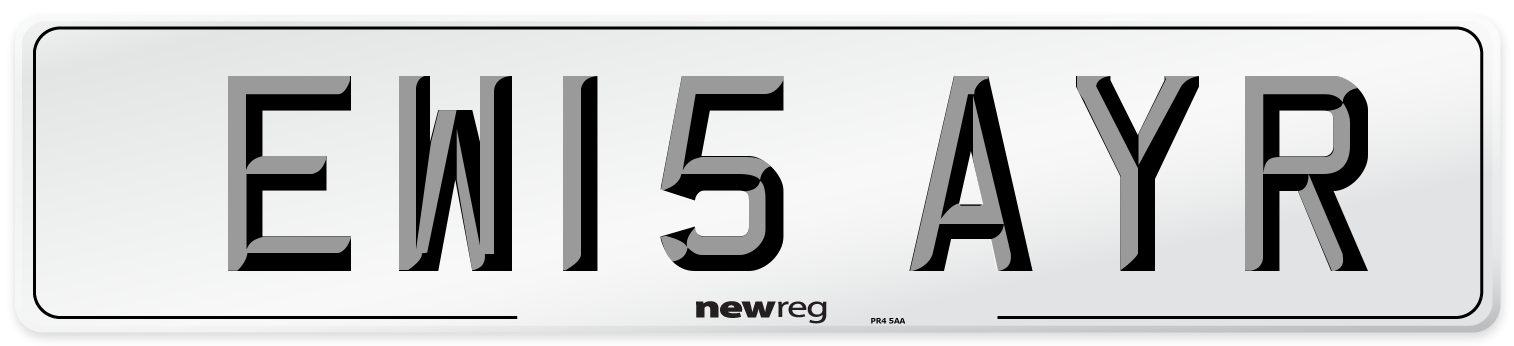 EW15 AYR Number Plate from New Reg
